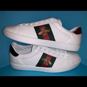Gucci Ace Embroidered Sneakers - Mens Size 9.5 US